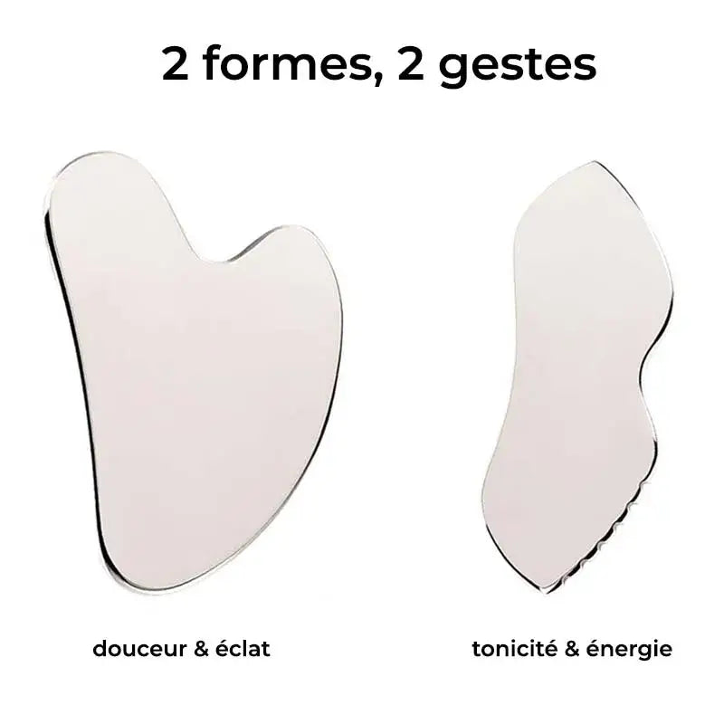 différents gua sha en acier