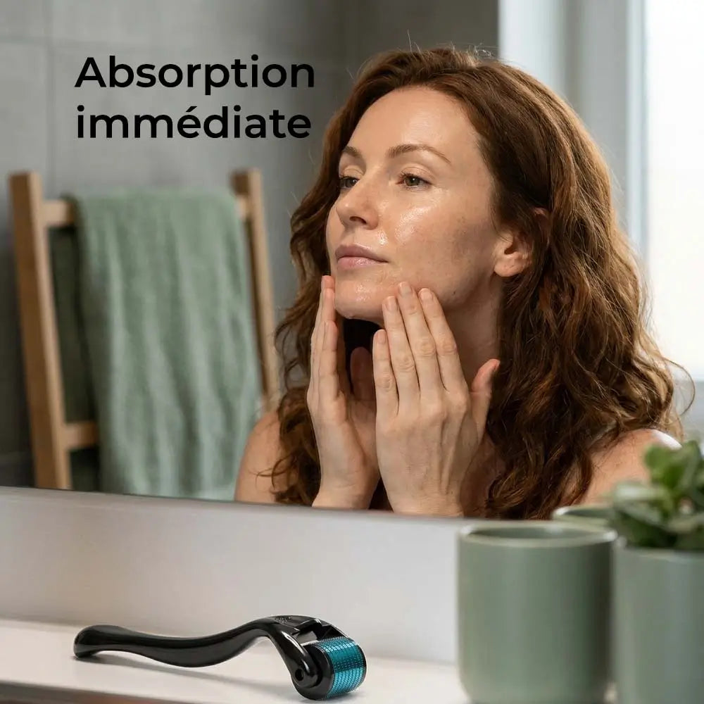 Dermaroller Visage – Micro-Aiguilles &amp; Absorption des Soins