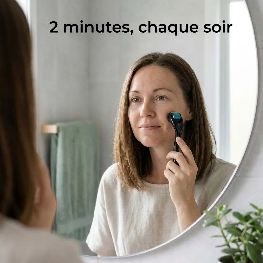 Dermaroller Visage – Micro-Aiguilles &amp; Absorption des Soins