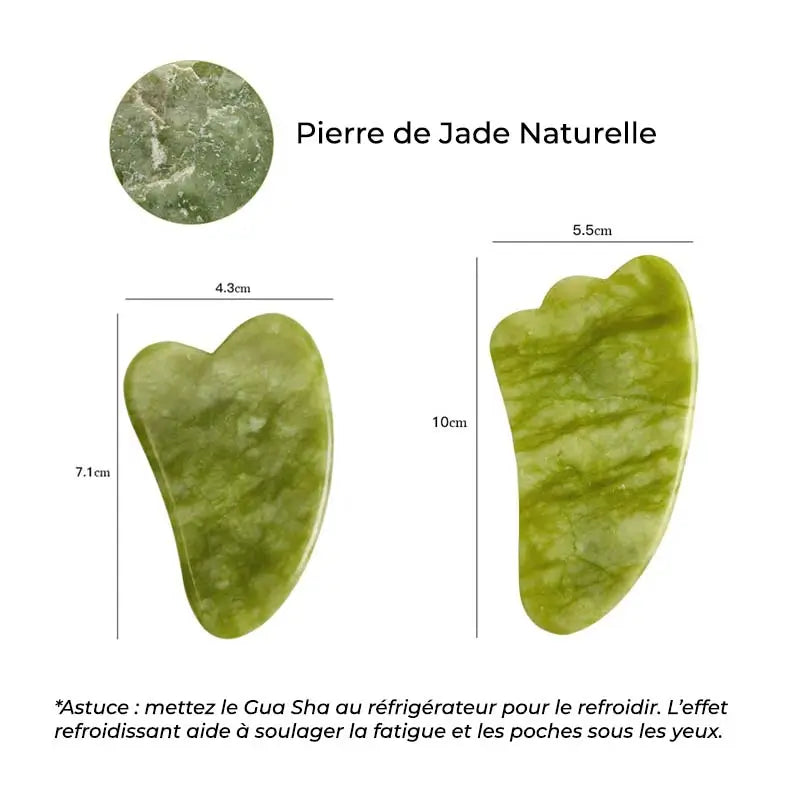 Gua Sha Jade Véritable - Drainage & Fermeté