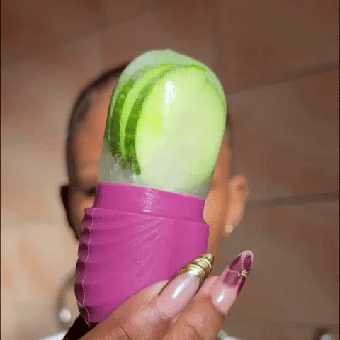 Rouleau de glace visage