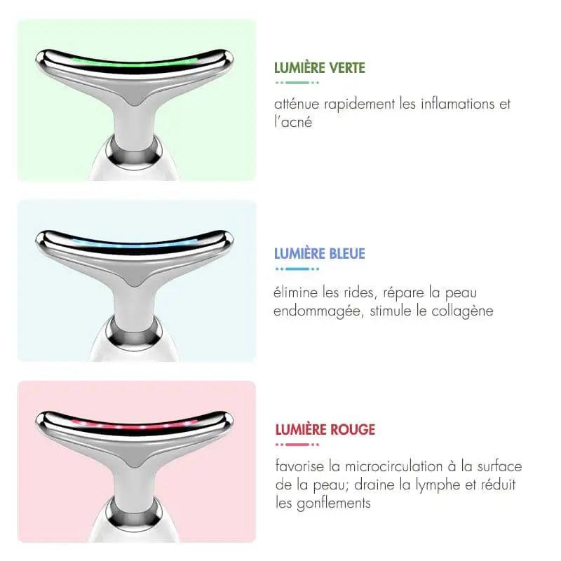 Appareil led 3 couleurs visage