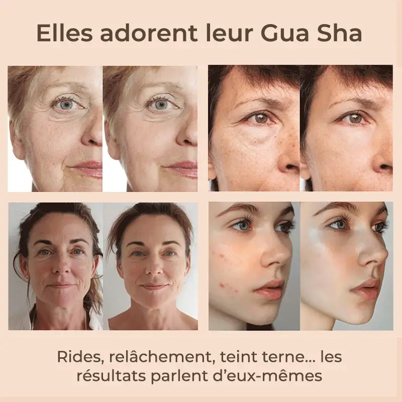Avant/après gua sha électrique