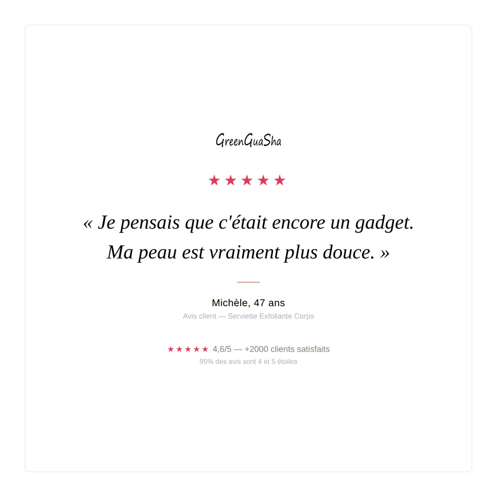 Serviette Exfoliante Corps — Peau Nette & Douce