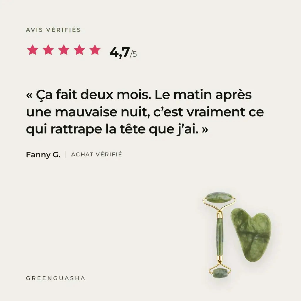 Jade Roller + Gua Sha - Fraîcheur & Anti-Poches