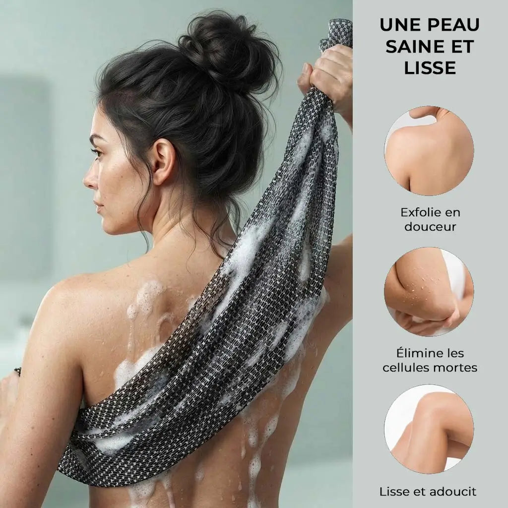 Serviette Exfoliante Corps — Peau Nette & Douce