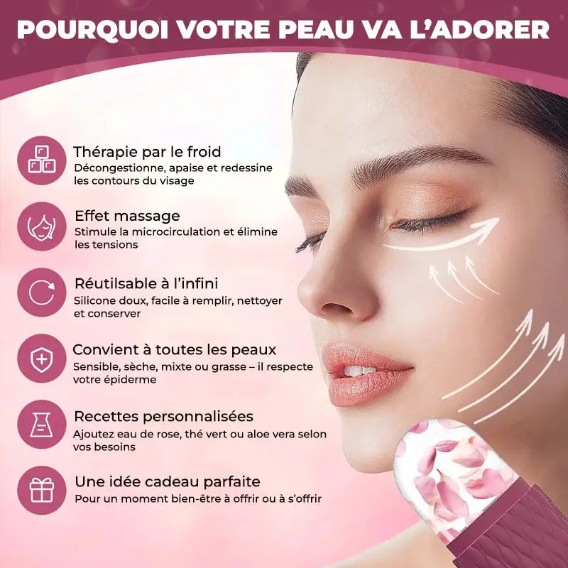 Rouleau de glace visage