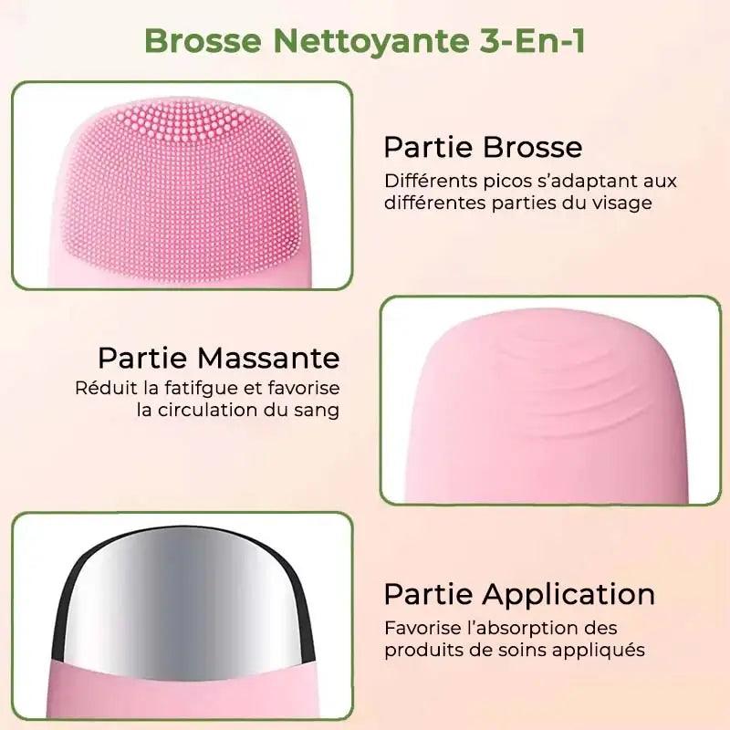 Brosse nettoyante sonique 3 en 1