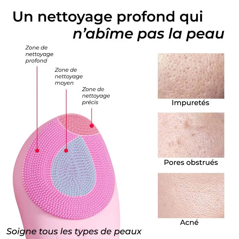 Brosse silicone pour la peau