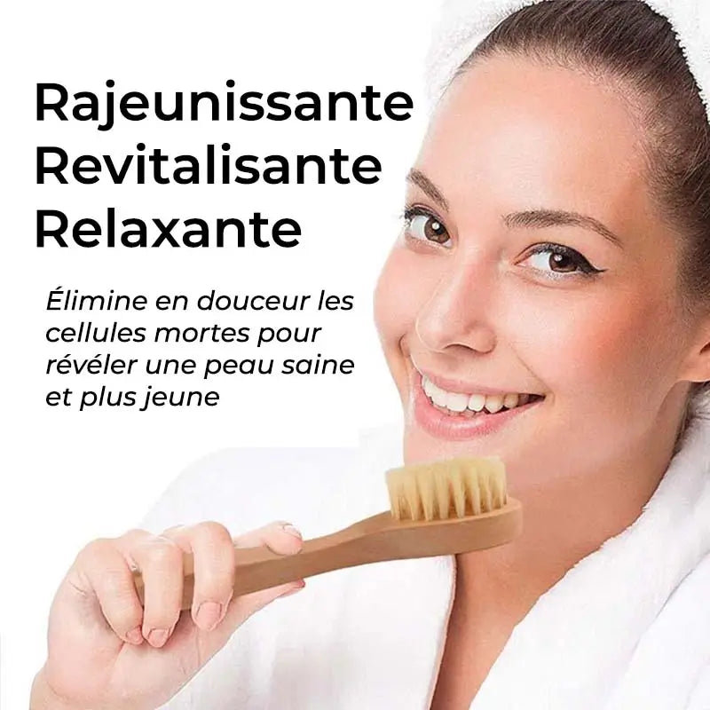 Brosse Visage Poils Naturels - Exfoliation & Teint Lumineux