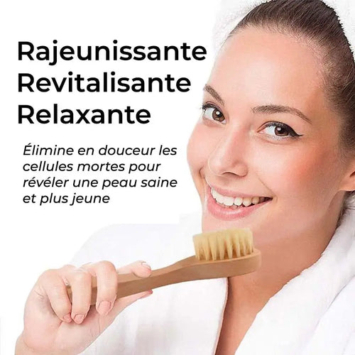 Brosse Visage Poils Naturels - Exfoliation & Teint Lumineux