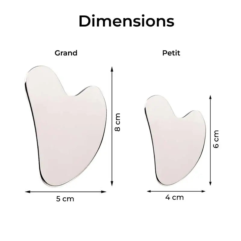 Gua Sha Acier Inoxydable - Fraîcheur Immédiate & Fermeté