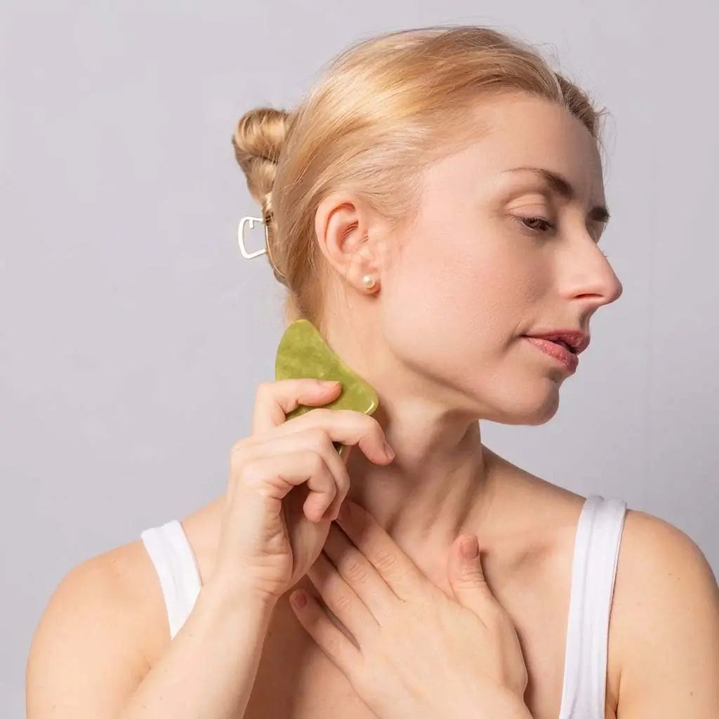 Gua Sha Jade Véritable - Drainage & Fermeté