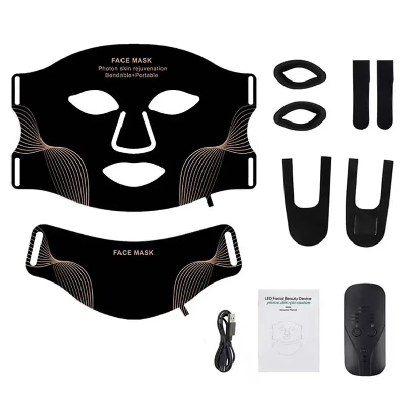 LumaGlow™ - Masque LED Visage & Cou 7 Couleurs