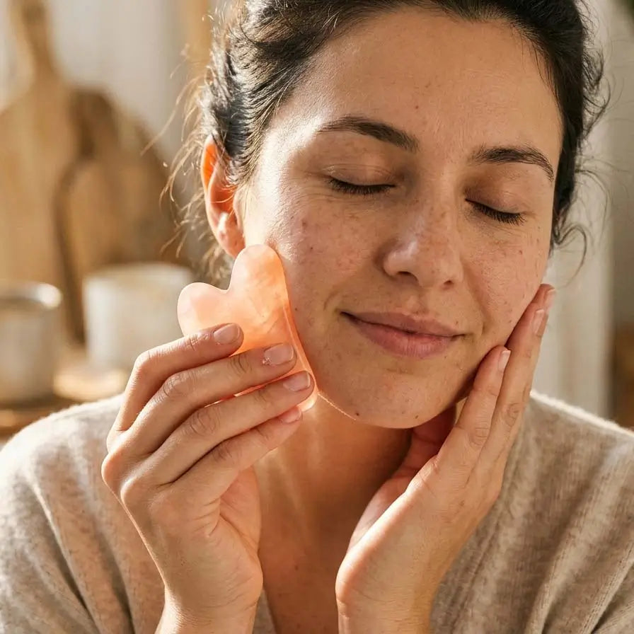 Gua Sha Quartz Rose - Apaisant & Anti-Rides