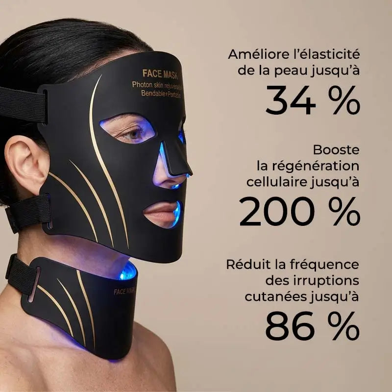 LumaGlow™ - Masque LED Visage & Cou 7 Couleurs