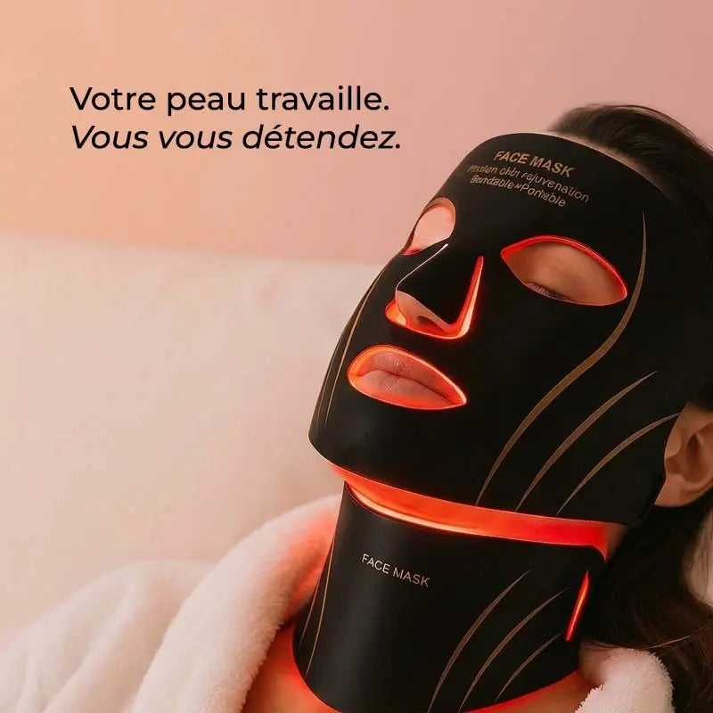 LumaGlow™ - Masque LED Visage & Cou 7 Couleurs