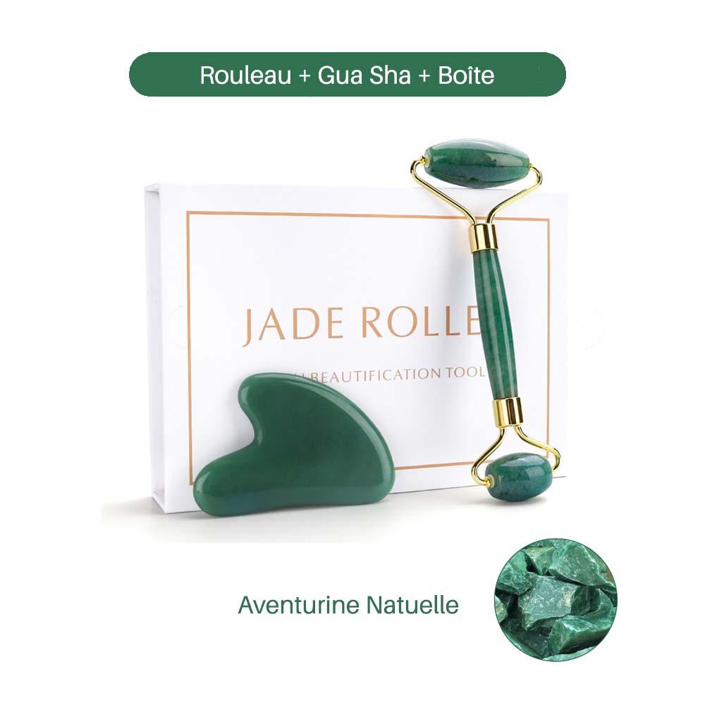 boîte rouleau et gua sha aventurine