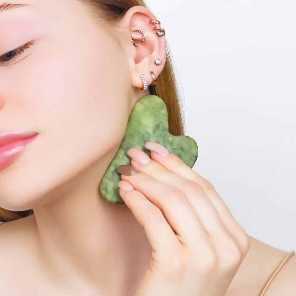 Gua Sha Jade Véritable - Drainage & Fermeté