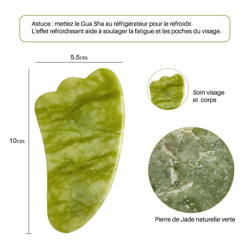Gua sha verte jade